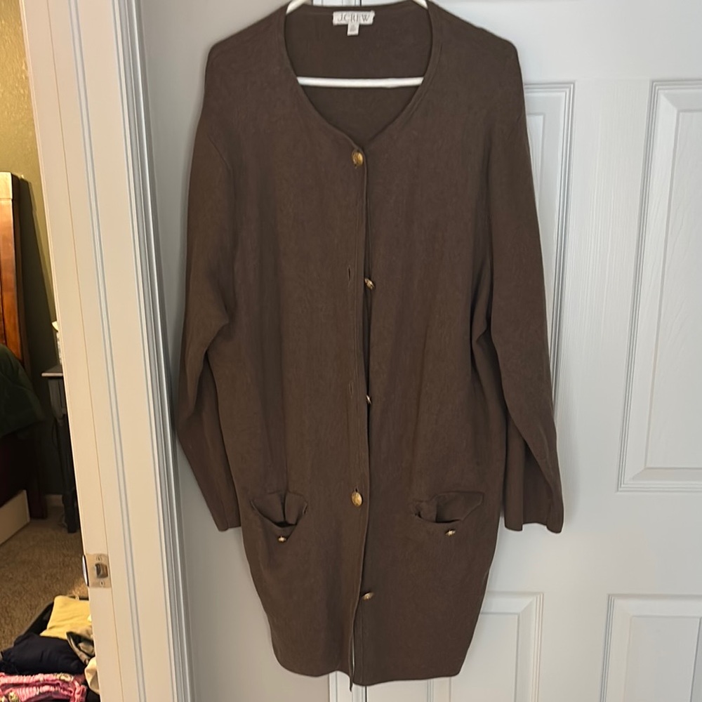 J. Crew Brown Knit Cardigan Sweater